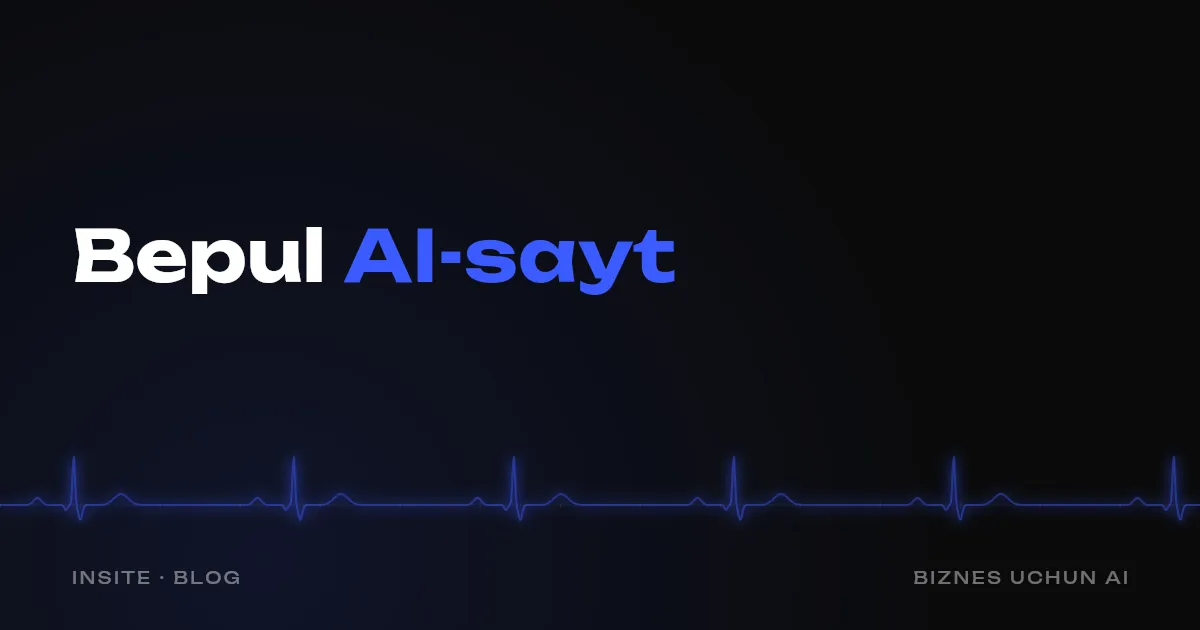 AI saytni bepul yasaydi - nega dasturchiga pul to'lash kerak?
