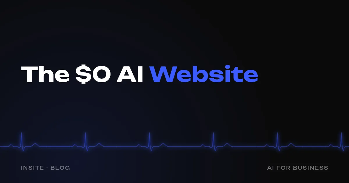 AI website for free - why pay a developer. INSITE article