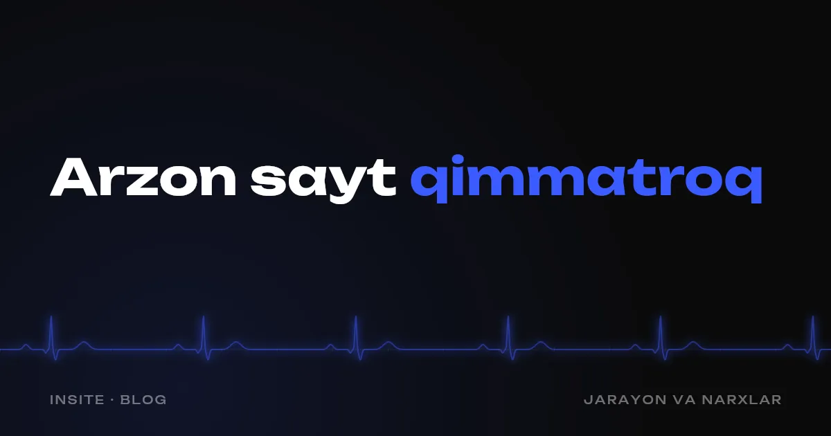Nega $50 lik sayt ko'ringanidan qimmatroqqa tushadi
