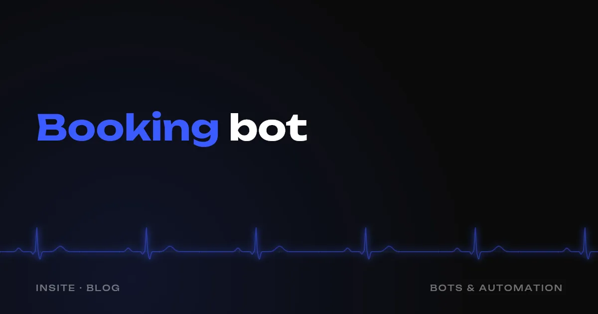 Booking bot for clients: salon, clinic, service center - INSITE