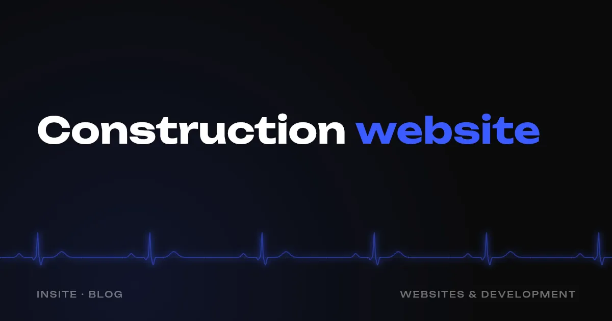 Website for a construction company: selling a long project - INSITE