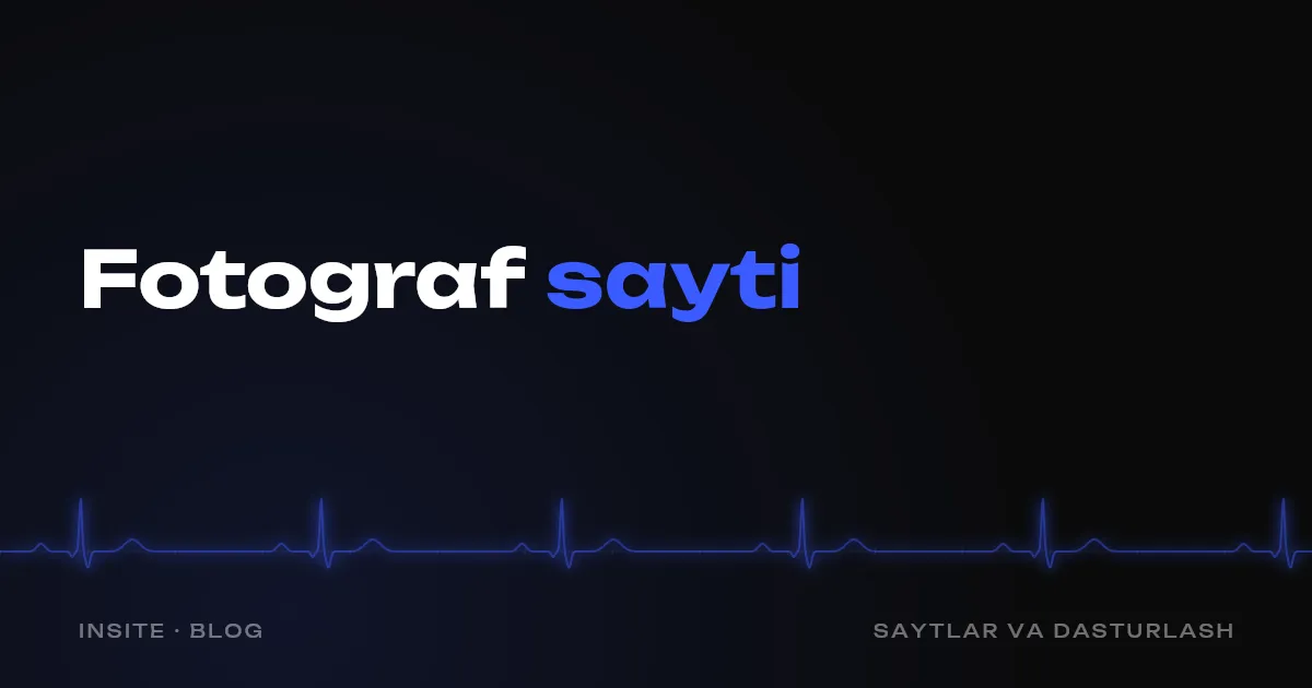 Fotograf uchun sayt: suratga olishga arizalarni qanday olish kerak - INSITE