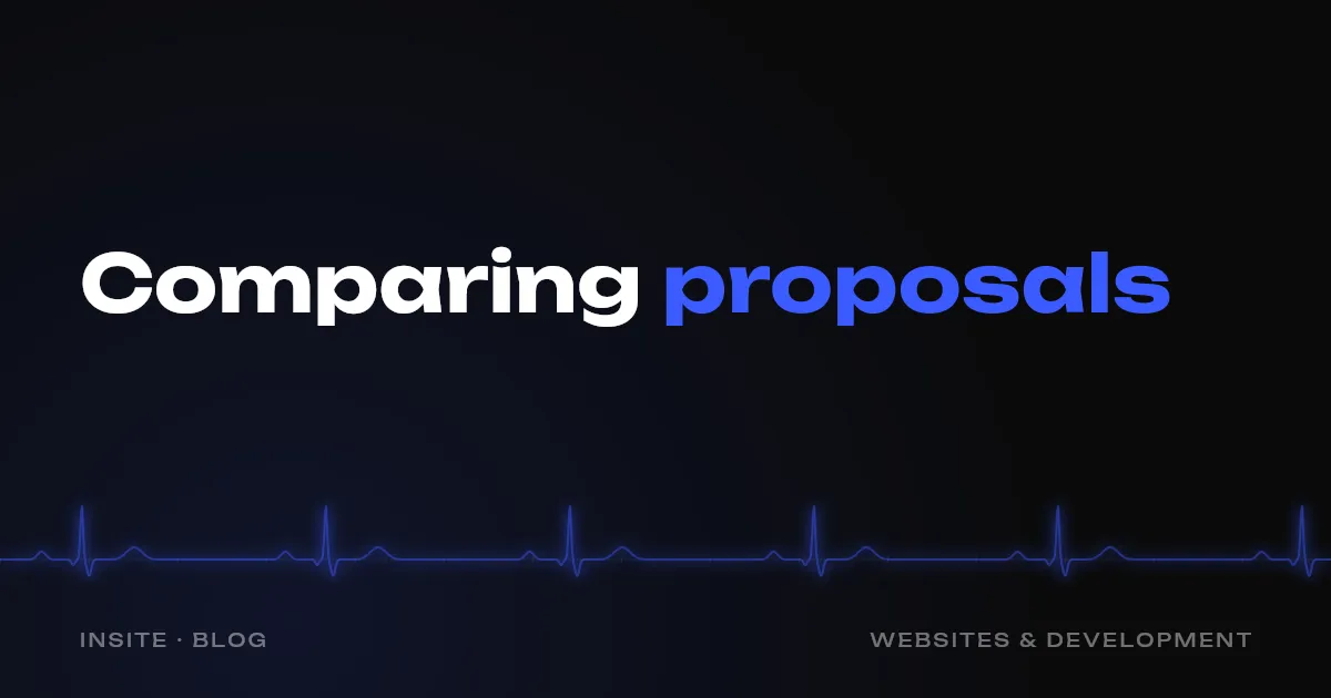 How to compare website proposals: what to look at besides the price - INSITE