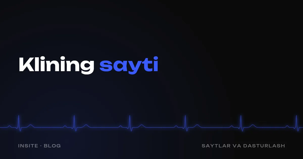 Klining kompaniyasi uchun sayt: hisob-kitobni arizaga qanday aylantirish - INSITE