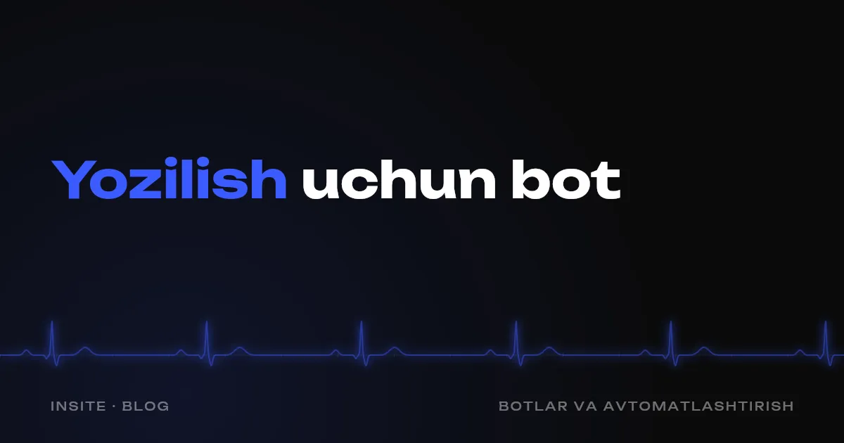 Mijozlarni yozdirish uchun bot: salon, klinika, servis - INSITE