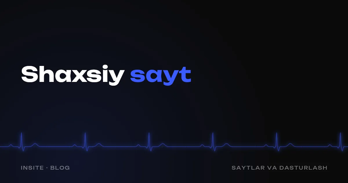 Mutaxassisning shaxsiy sayti: unda nimani ko'rsatish kerak - INSITE