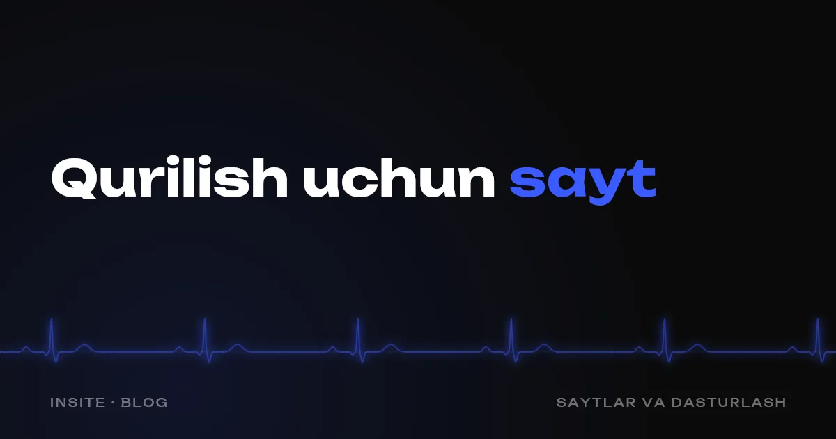 Qurilish kompaniyasi uchun sayt: uzoq loyihani qanday sotish kerak - INSITE