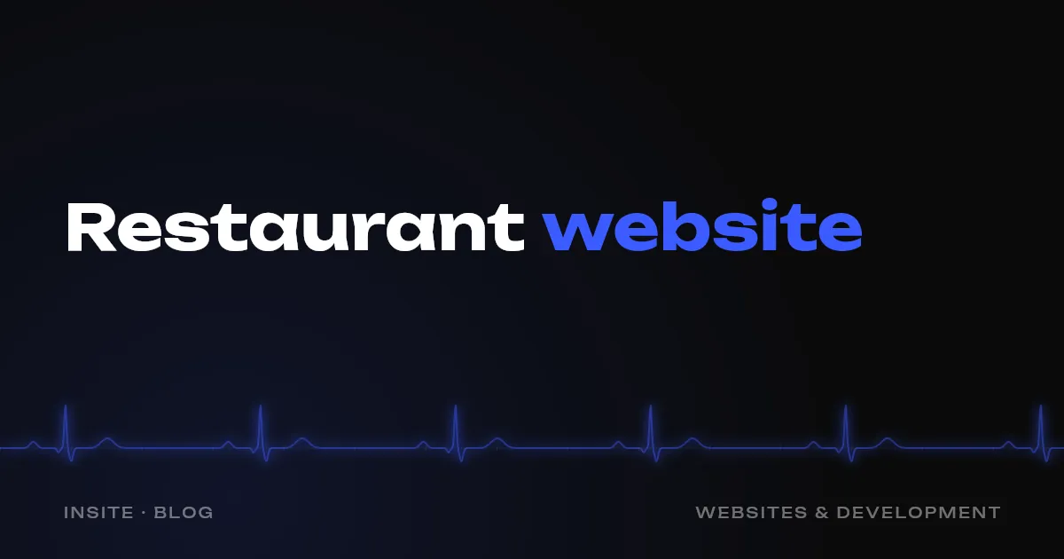 Website for a restaurant or cafe: menu, delivery, bookings - INSITE