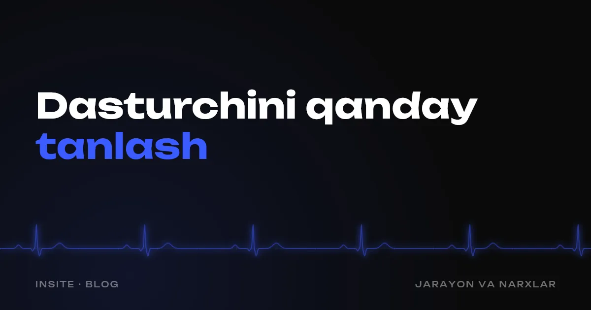 Sayt dasturchisini qanday tanlash va aldanib qolmaslik - INSITE