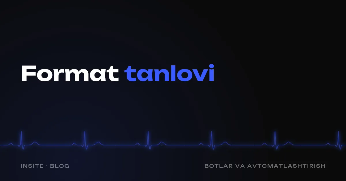 Sayt yoki Telegram mini-app: biznes uchun nimani tanlash - INSITE