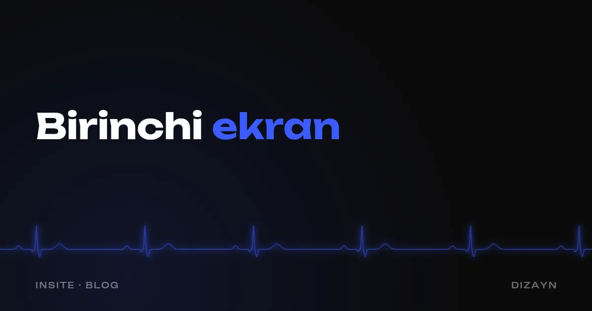 Saytning birinchi ekrani: unda nima bo'lishi kerak - INSITE