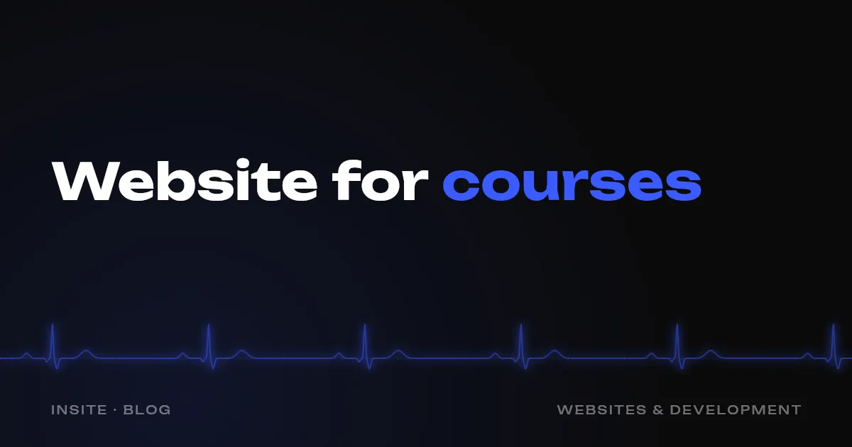 Website for a training center: courses, schedule, enrollment - INSITE