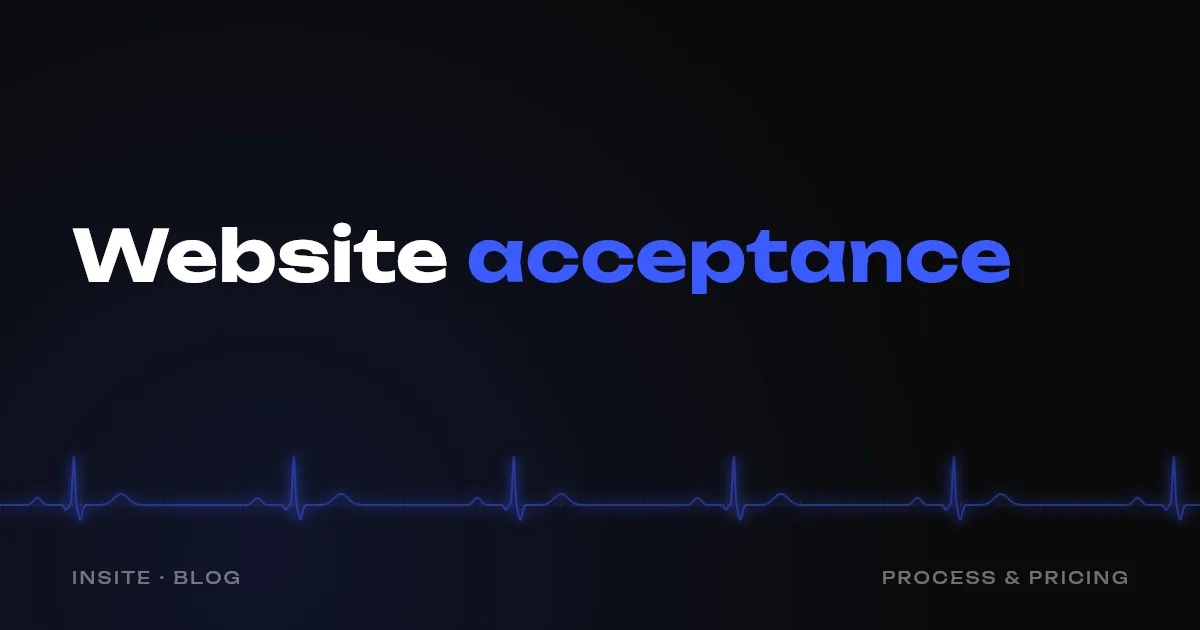 Website acceptance checklist: what to check before the final payment - INSITE